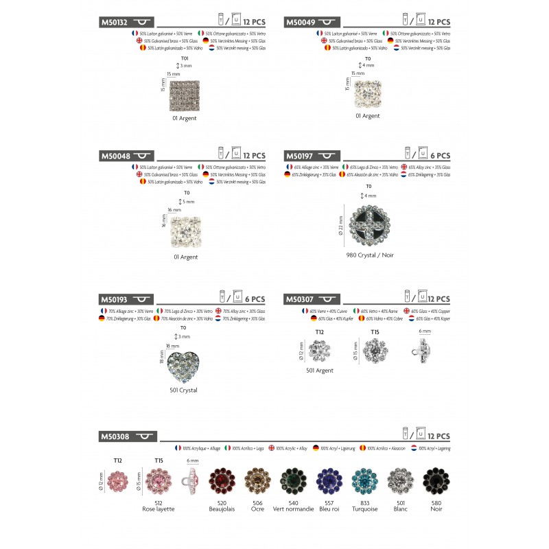 Stephanoise M50308 - BOUTON STRASS