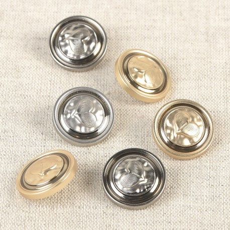 stephanoise M50309 - BOUTON METAL OR ET ARGENT