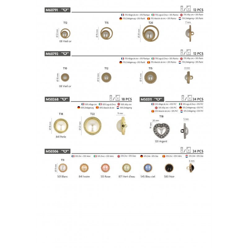 Stephanoise M50311 - BOUTON COEUR