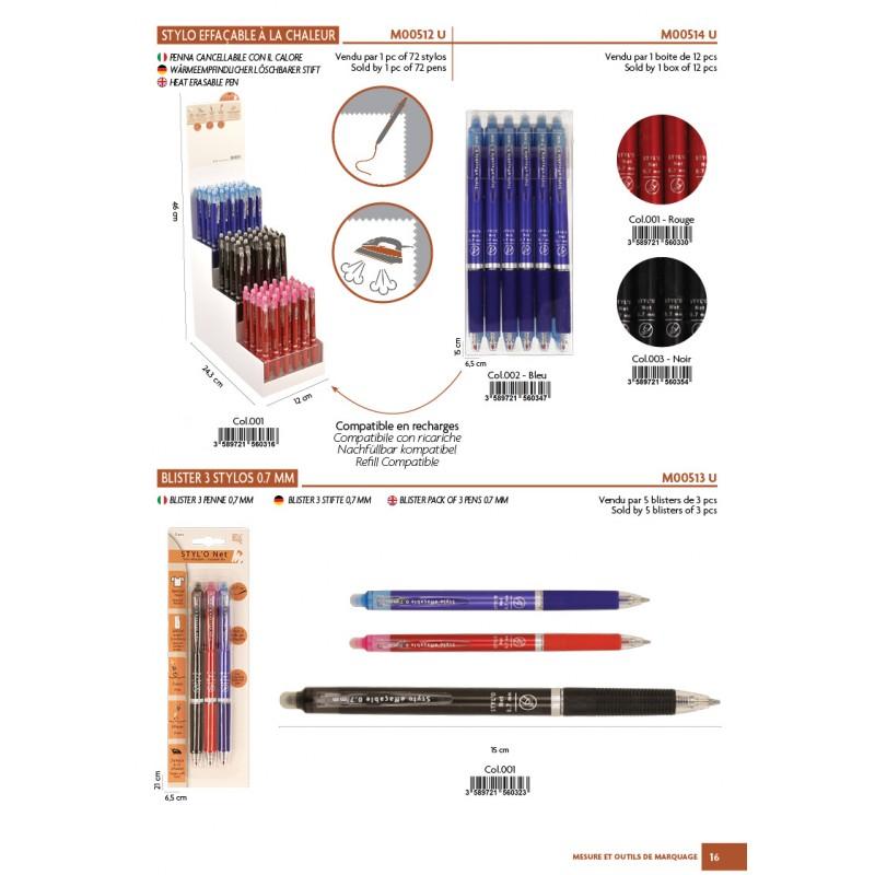 Stephanoise M513 - BLISTER 3 STYLOS 0.7MM