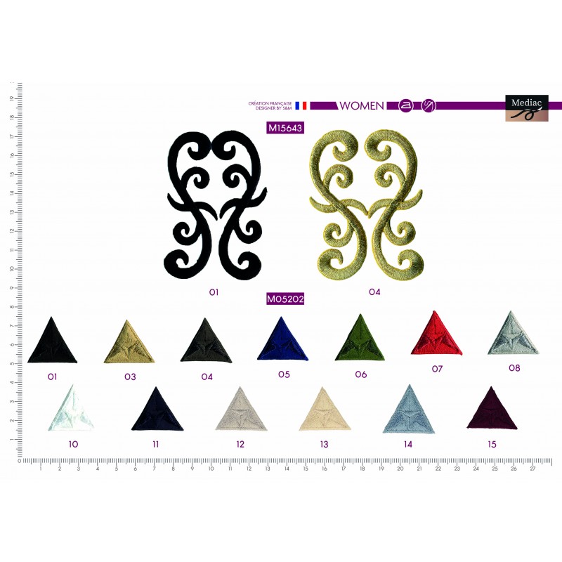 Stephanoise M5202 - S ECUSSON MOUCHE (TRIANGLE BRODÉ)