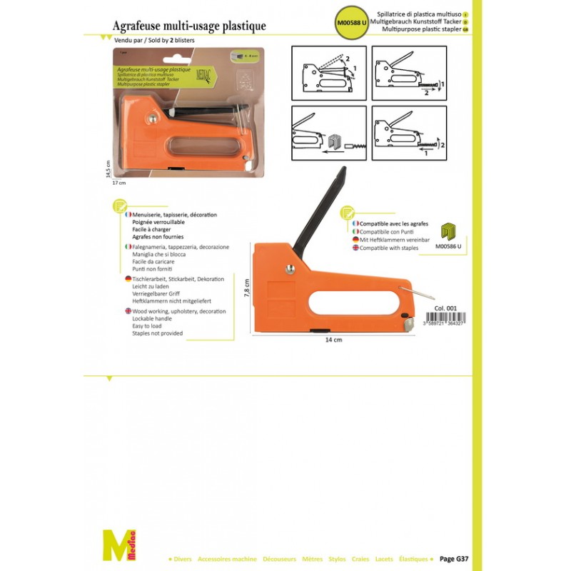 Stephanoise M588 - AGRAFEUSE PLASTIQUE