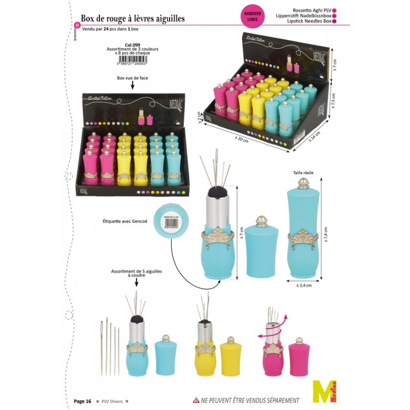 Stephanoise M599T1 - ROUGE LEVRES AIGUILLE PLV