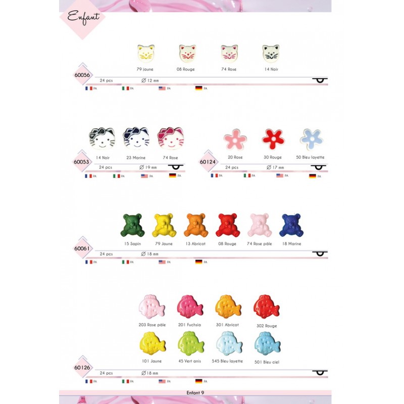 Stephanoise M60124 - BOUTON FLEUR SEVENTIES