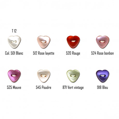 Stephanoise M60152 - BOUTON PASTEL COEUR