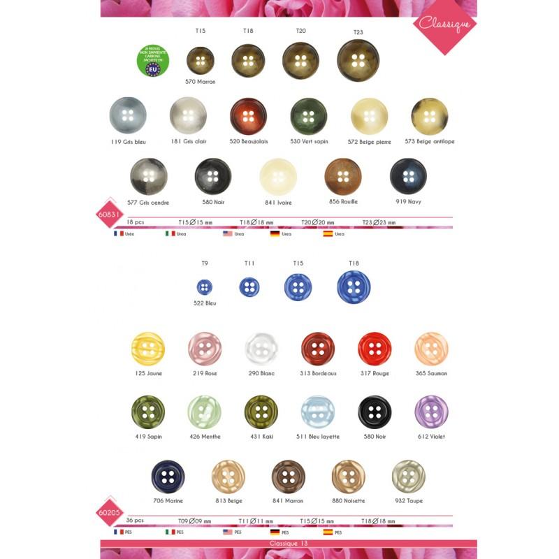 Stephanoise M60205 - PETITS BOUTONS RONDS 4 TROUS