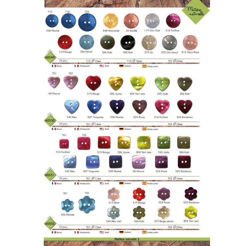 Stephanoise M60549 - BOUTONS NACRE ROND