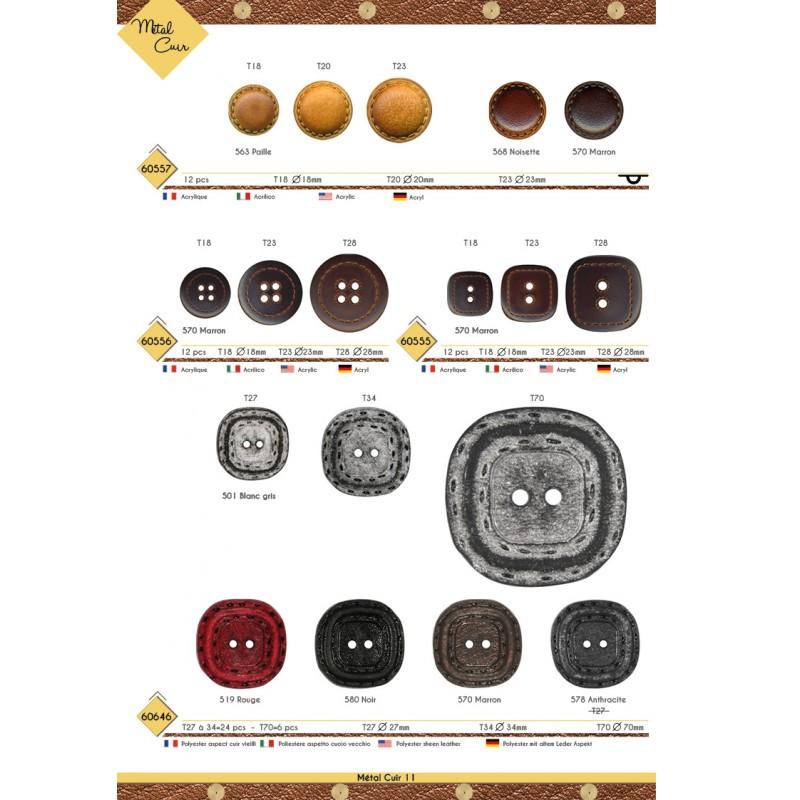 Stephanoise M60555 - BOUTON CARRE SIMILI