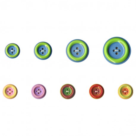 stephanoise M60590 - BOUTON BICOLORE PASTEL 4 TROUS