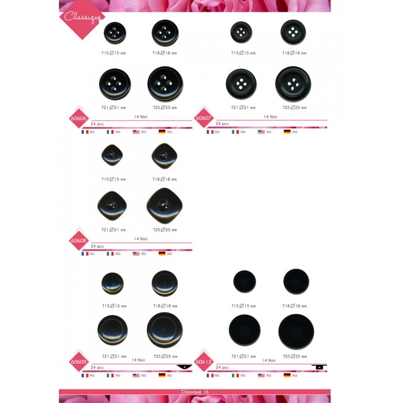 Stephanoise M60606 - BOUTON ROND 4 TROUS