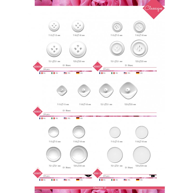 Stephanoise M60608 - BOUTON LOSANGE 2 TROUS