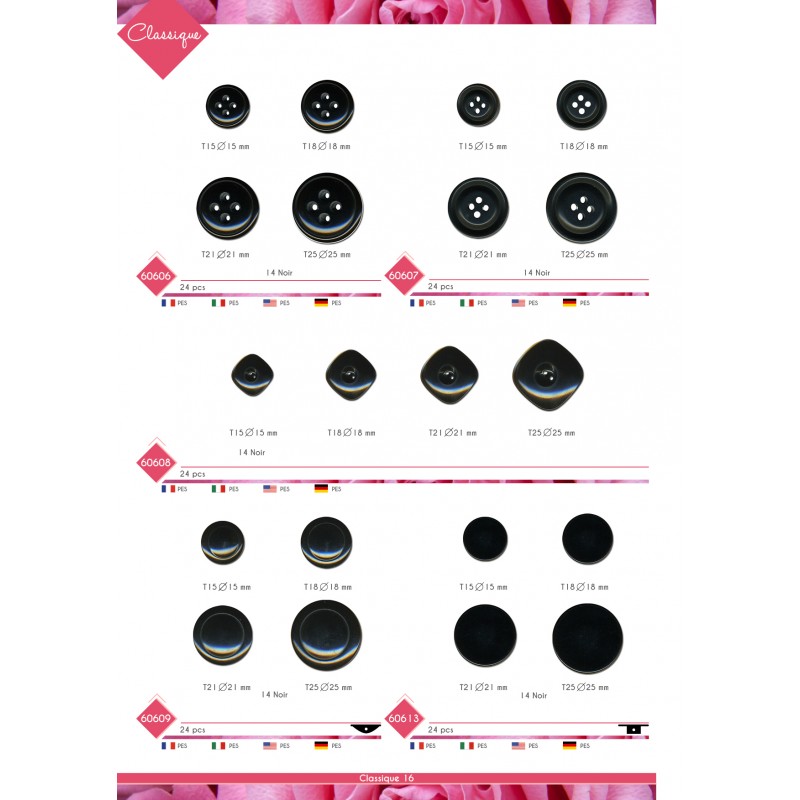 Stephanoise M60608 - BOUTON LOSANGE 2 TROUS