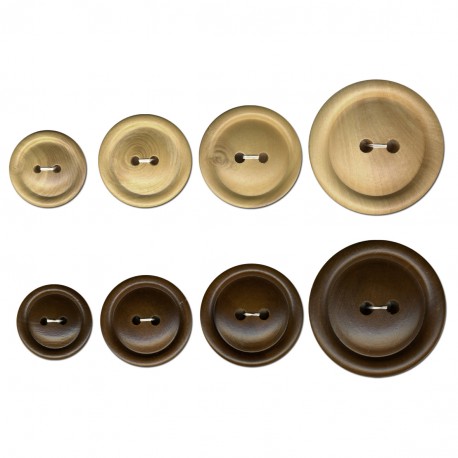 stephanoise M60634 - BOUTON BOIS ROND 2 TROUS