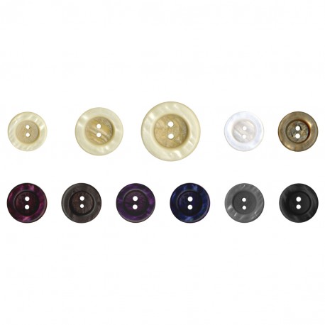 stephanoise M60636 - BOUTON BI MATIÈRE 2 TROUS