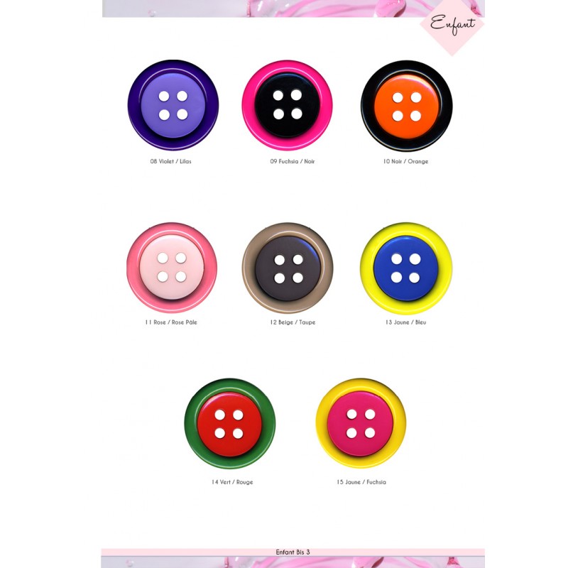 Stephanoise M60641 - BOUTON CLOWN 2 ÉLÉMENTS 4 TROUS