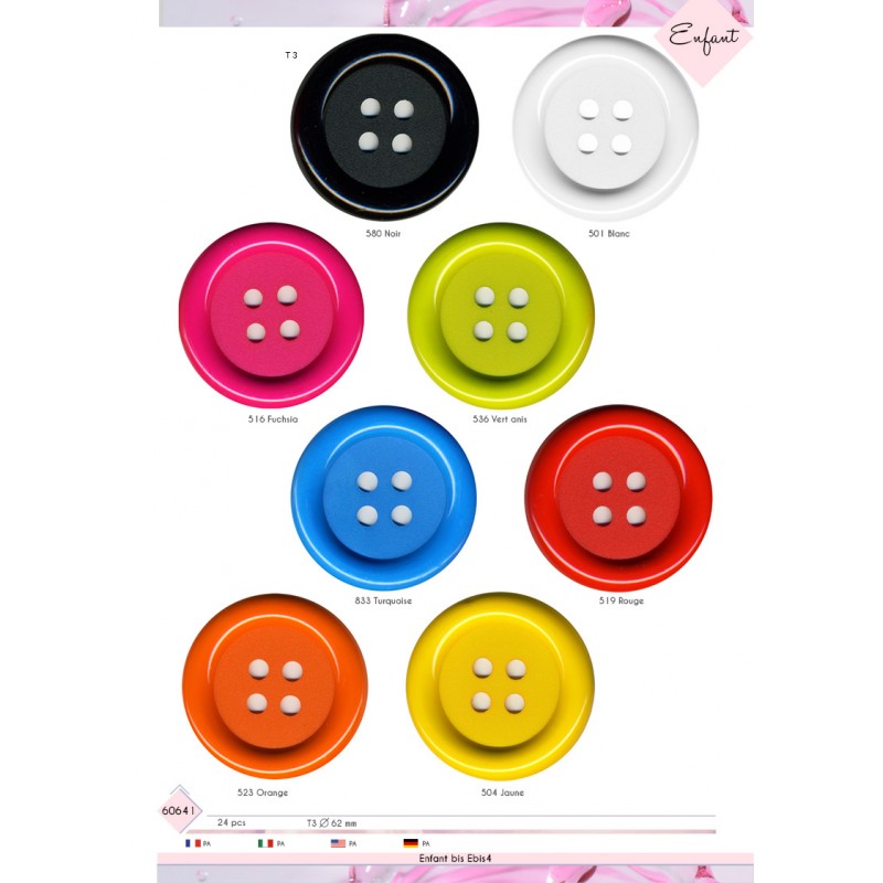 Stephanoise M60641 - BOUTON CLOWN 2 ÉLÉMENTS 4 TROUS