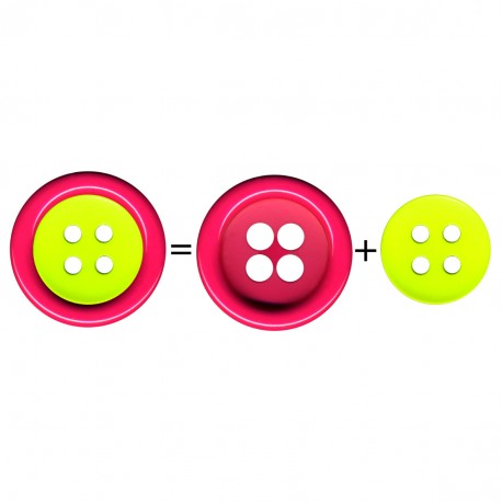 stephanoise M60641 - BOUTON CLOWN 2 ÉLÉMENTS 4 TROUS