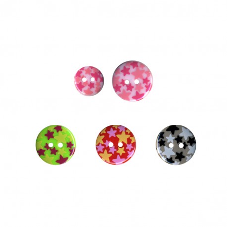 stephanoise M60656 - BOUTON IMPRIME ETOILES 2 TROUS