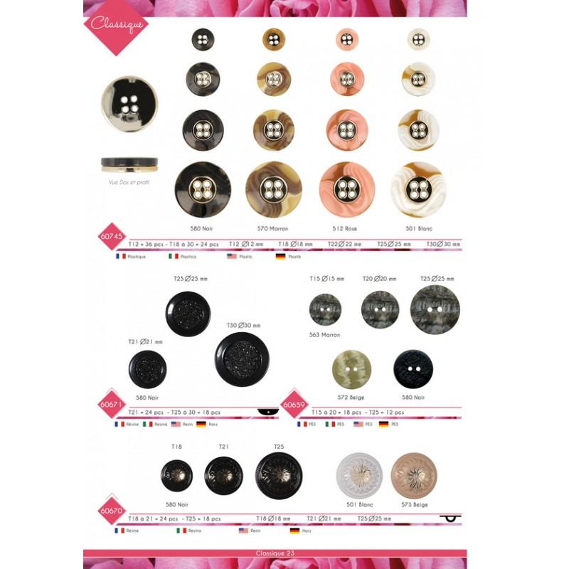 Stephanoise M60659 - BOUTON IMITATION CORNE 2 TROUS