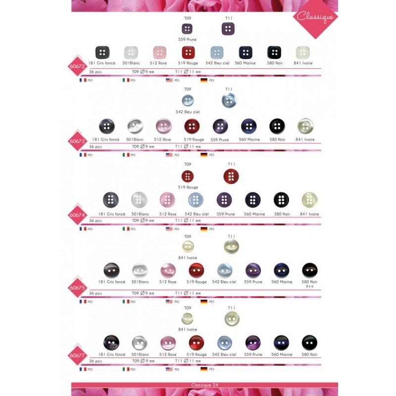 Stephanoise M60675 - BOUTON CHEMISE ROND 2 TROUS