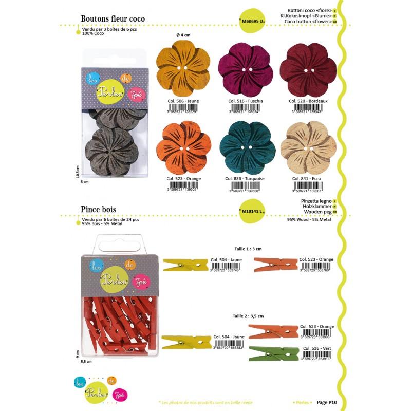 Stephanoise M60695 - BOUTON FLEUR COCO PM*6