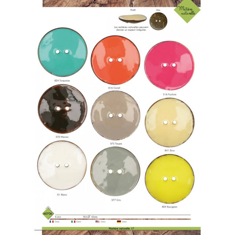 Stephanoise M60706 - BOUTON COCO CONCAVE