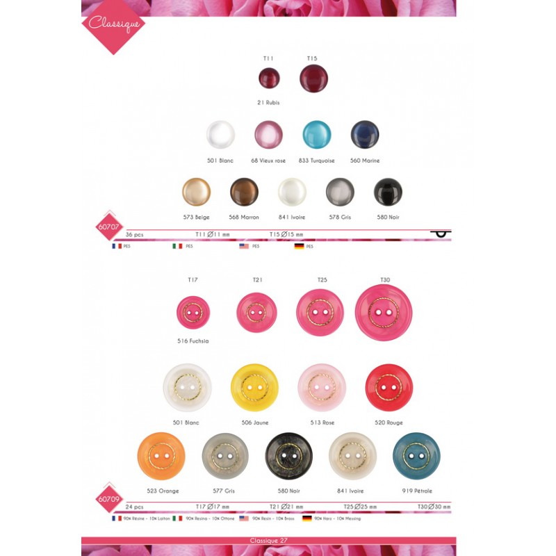 Stephanoise M60709 - BOUTON PLASTIQUE