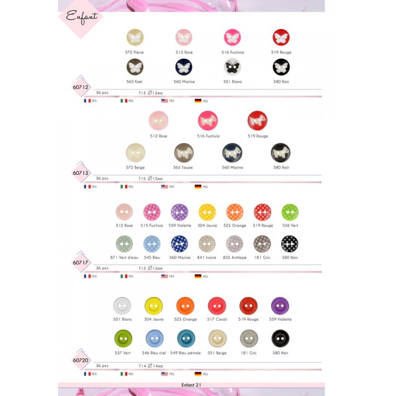 Stephanoise M60712 - BOUTONS PAPILLONS