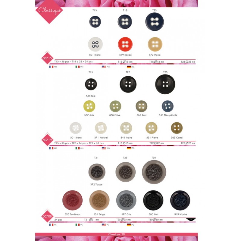 Stephanoise M60719 - BOUTON 4 TROUS