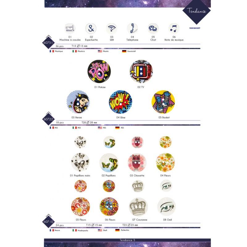 Stephanoise M60722 - BOUTON ASSORTI ECUSSON