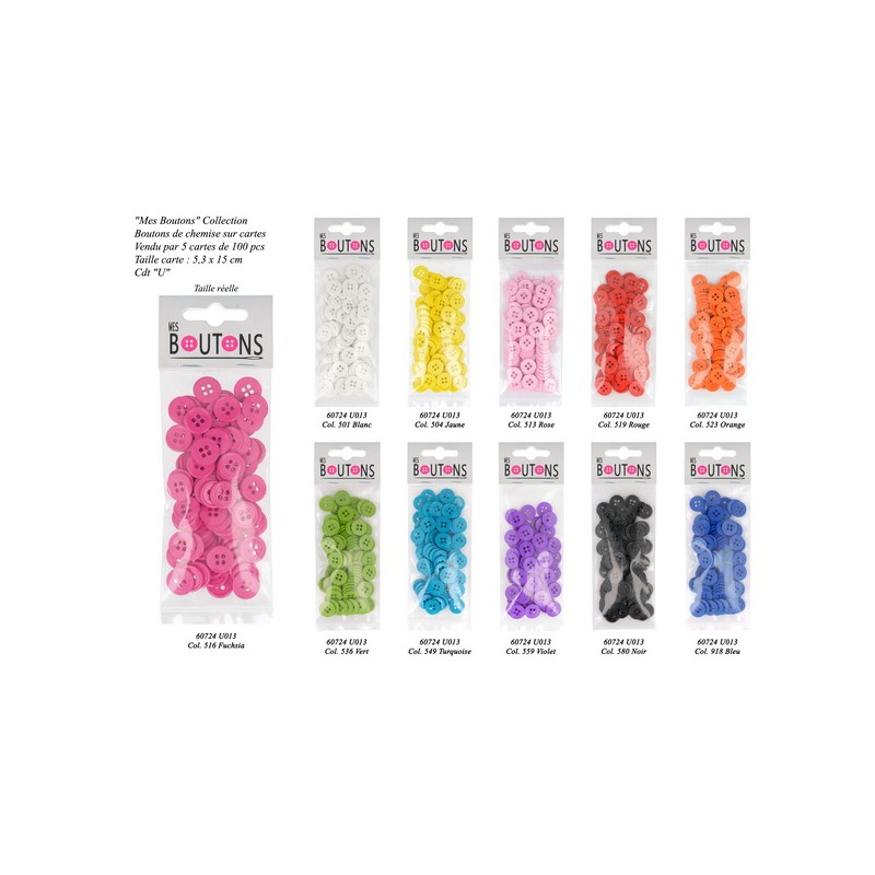 Stephanoise M60724 - BOUTONS 4 TROUS * 100 PCS