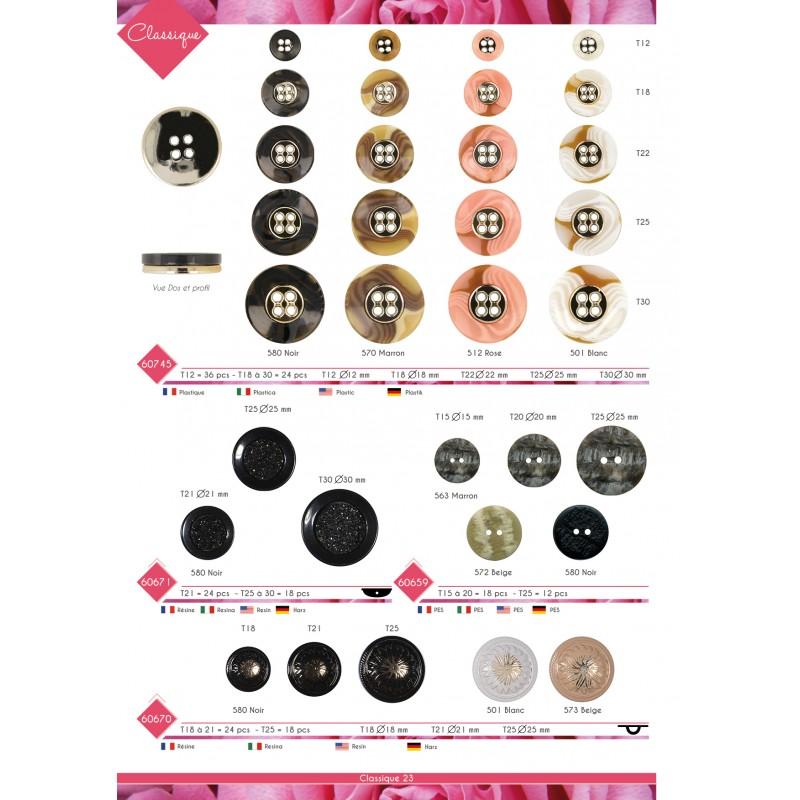 Stephanoise M60745 - BOUTON EFFET MARBRE