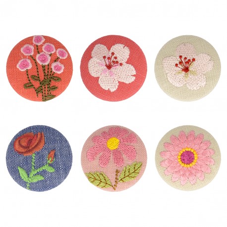 Stephanoise M60758 - BOUTON TISSU FLEUR