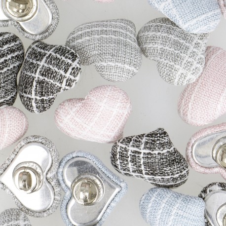 Stephanoise M60767 - BOUTON COEUR TISSUS