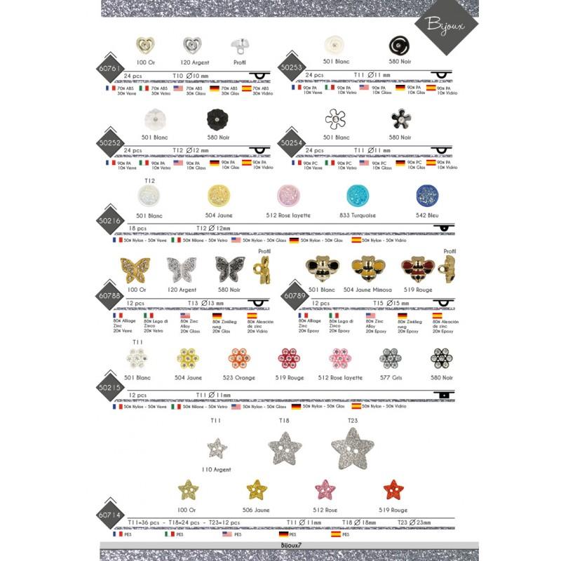 Stephanoise M60788 - BOUTON PAPILLON STRASS