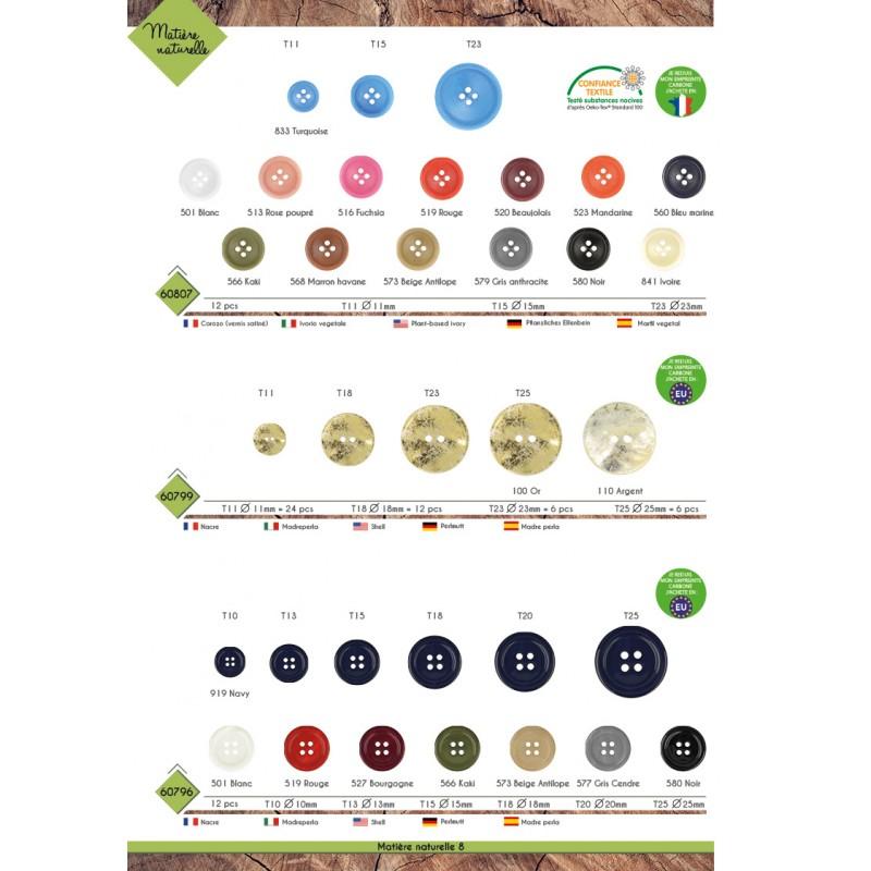 Stephanoise M60807 - BOUTON COROZO 4 TROUS