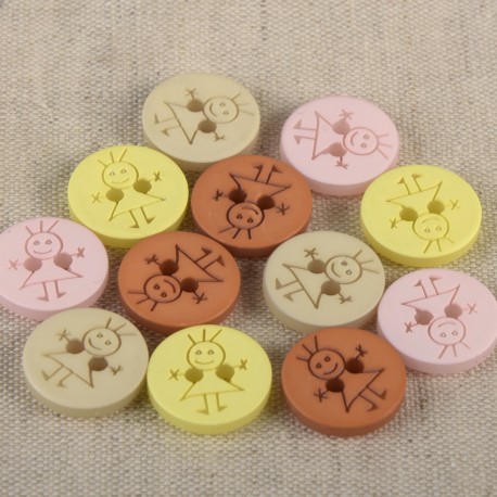 stephanoise M60809 - BOUTON 2 TROUS FILLE