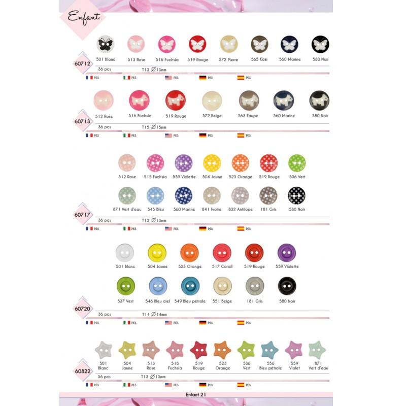 Stephanoise M60822 - BOUTON 2 TROUS ÉTOILE