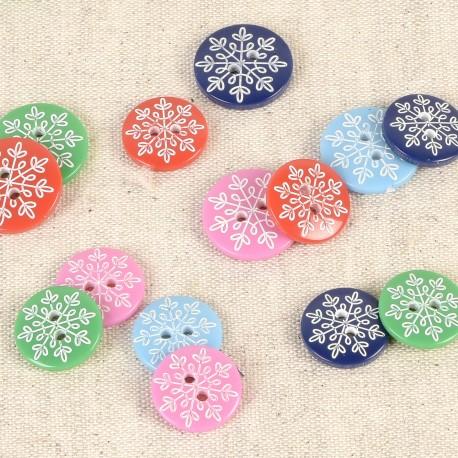 stephanoise M60836 - BOUTON 2 TROUS FLOCON