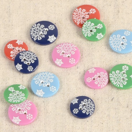 Stephanoise M60837 - BOUTON 2 TROUS FLOCONS