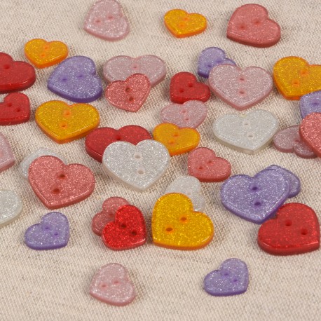 stephanoise M60860 - BOUTONS COEUR GLITTER