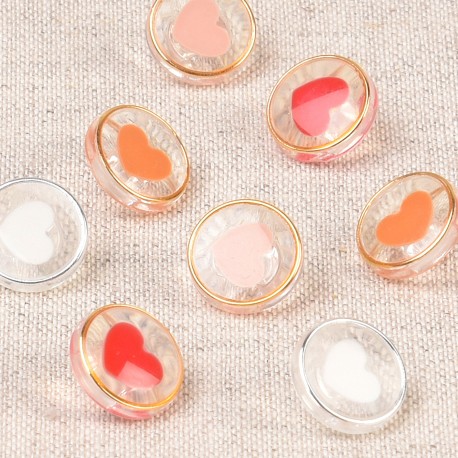 stephanoise M60871 - BOUTON COEUR PLASTIQUE