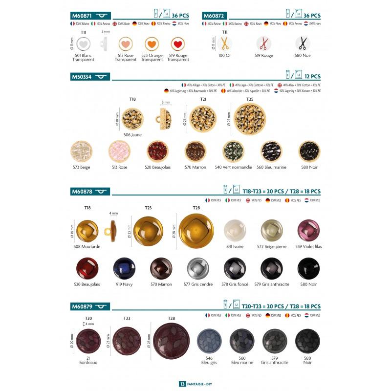 Stephanoise M60879 - BOUTON A QUEUE FEUILLES