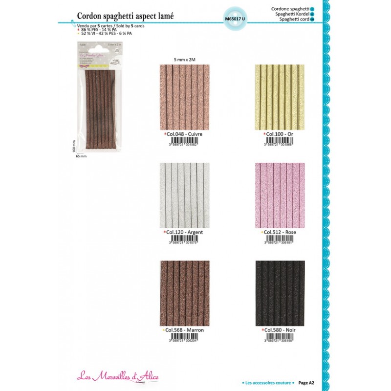 Stephanoise M65017 - SPAGHETTI LAME 5MM*2M