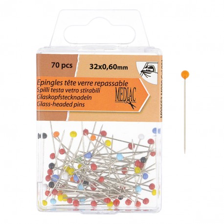 stephanoise M653 - EPINGLE TETE DE VERRE 32MM