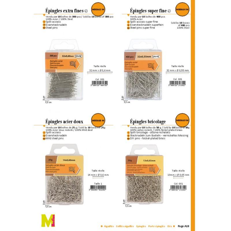 Stephanoise M669 - EPINGLE BRICOLAGE 13MM *50GR