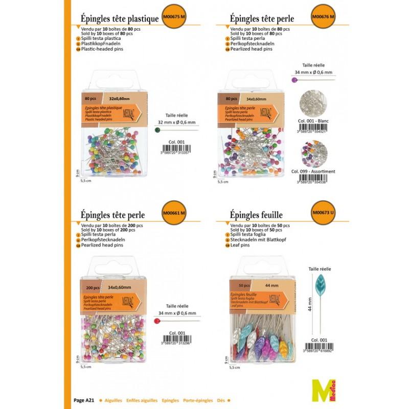 Stephanoise M675 - EPINGLES TETE COULEUR