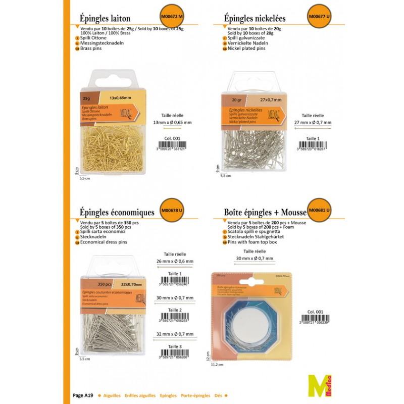 Stephanoise M681 - EPINGLES *200P + MOUSSE