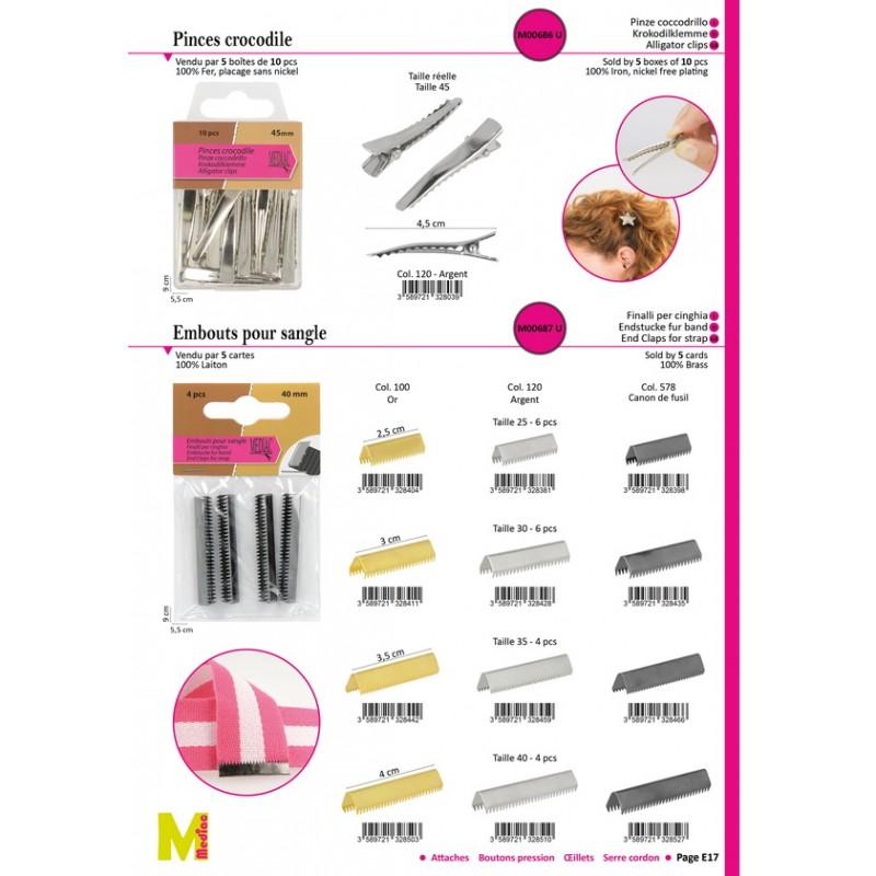 Stephanoise M686 - PINCES CROCO 45MM * 10PCS