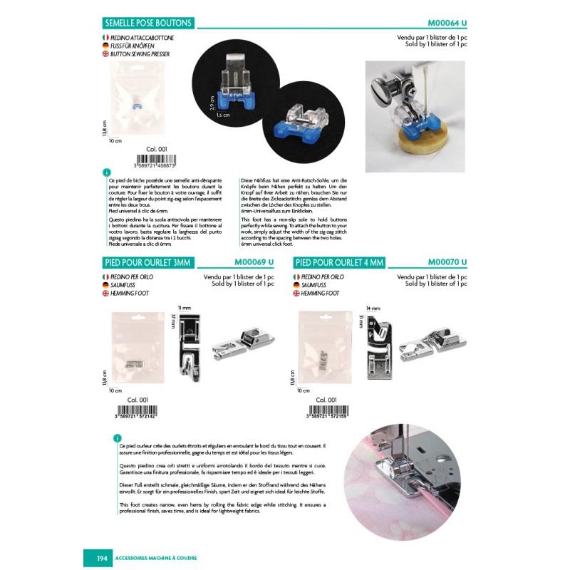 Stephanoise M69 - PIED POUR OURLET 3MM